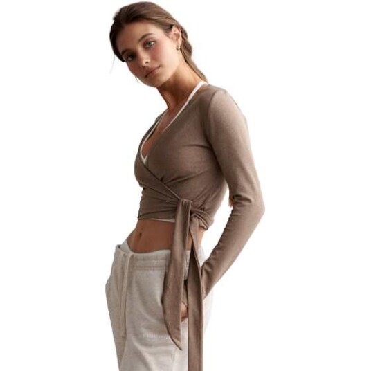 Aim'n Topp Shape Seamless Wrap Long Sleeve Brun Aim'n Topp Shape Seamless Wrap Long Sleeve Brun