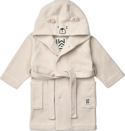 Liewood Badekåpe Fleece Minik Bear Sandy Liewood 1 2 år (80 92) Badekåpe Beige