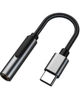 MicroConnect USB-C til 3,5 mm hodetelefonadapter Sølv 13 cm