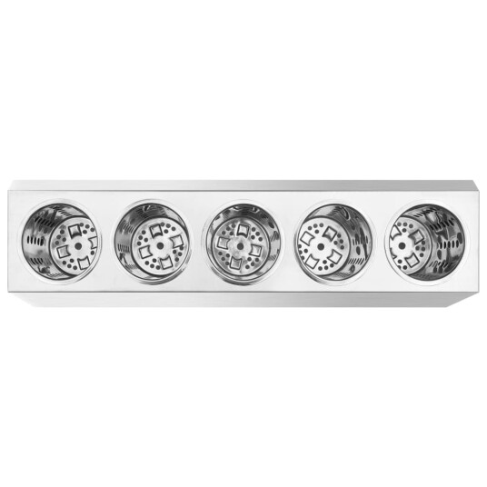 Bestikkholder 5 rister rektangulær rustfritt stål 51228 Bestikkholder 5 rister rektangulær rustfritt stål 51228