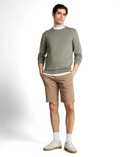 Tom Tailor Basic Crewneck Knit Khaki green XL Tom Tailor Basic Crewneck Knit Khaki green XL
