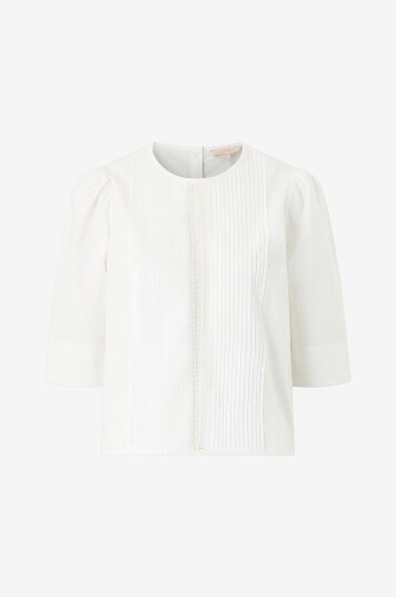 byTimo Bluse Poplin Top Hvit byTimo Bluse Poplin Top Hvit