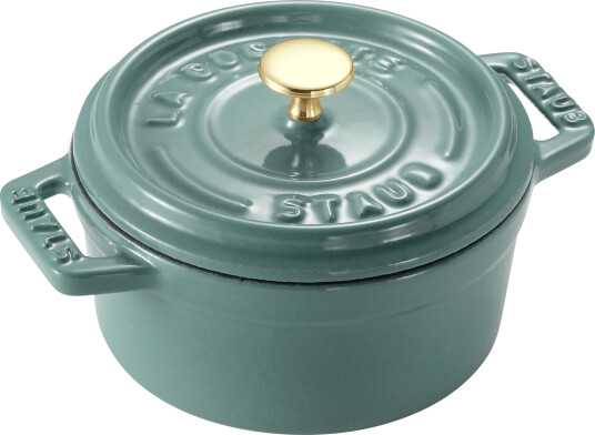 STAUB Staub La Cocotte rund gryte støpejern 0,25 L Eukalyptus