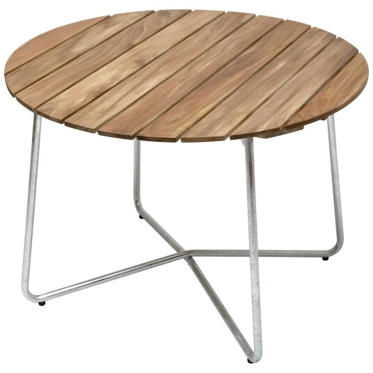 Grythyttan Stålmöbler Bord 9A Teak/galvanisert 100 cm Natur