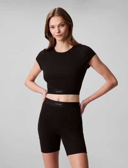 Calvin Klein Rib Bike Short - Black - M
