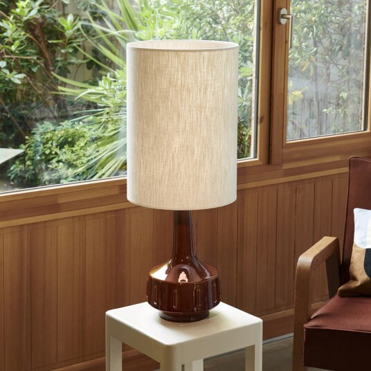 MARKET SET Jimmy bordlampe brun/beige høyde 83 cm   Stue 83 Brun / Rust