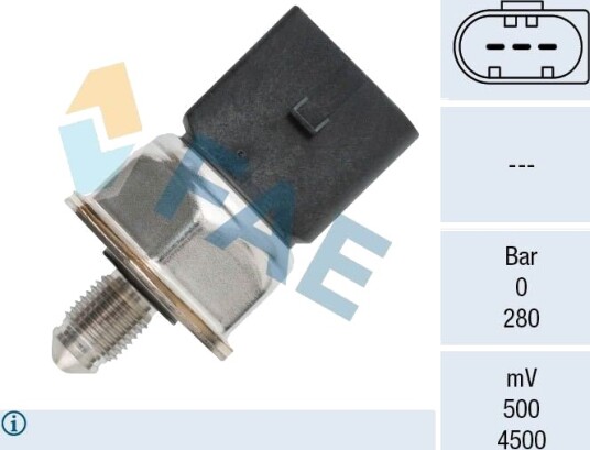 FAE 15609 Sensor, drivstofftrykk