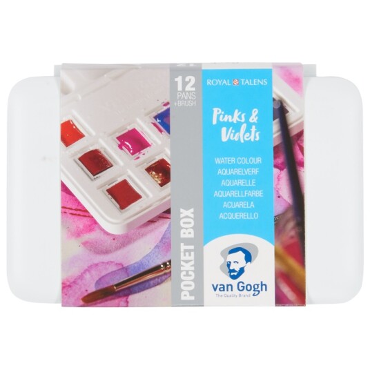 Van Gogh Pocket Box Water Color Pinks & Violets Set of 12