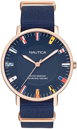 Nautica Herreklokke NAPCRF902 Caprera Blå/Tekstil Ø43 mm