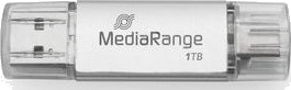 Mediarange Mr941-1, 1 Tb, Usb Type-A / Usb Type-C, 3.2 Gen 1 (3.1 Gen 1), 400 Mb/S, Med Lokk, Sølv