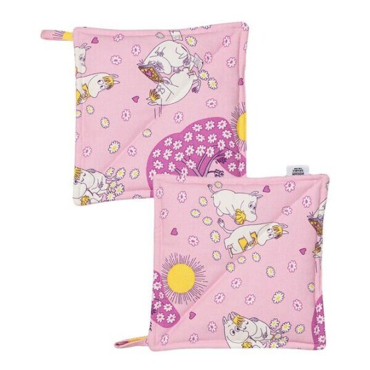 MoominArabia Mummi gryteklut 22x22 cm 2 stk Kjærester rosa MoominArabia Mummi gryteklut 22x22 cm 2 stk Kjærester rosa