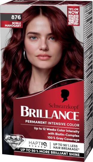 Schwarzkopf Brillance  Hair Color 876 Noble Mahogany