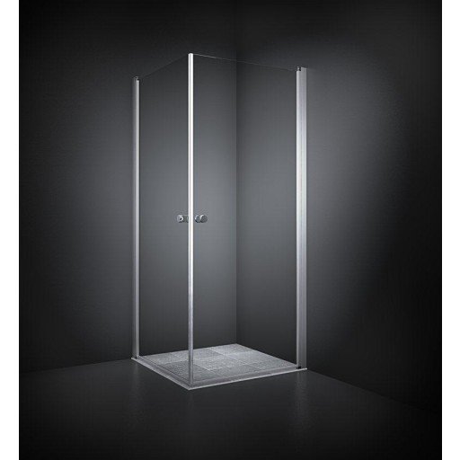 Dansani Match dusjhjørne, 67x87 cm, klart glass, satin profil