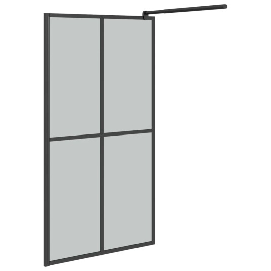 vidaXL Dusjvegg 100x195 cm mørkt herdet glass