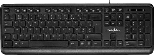 Nedis keyboard AZERTY French black Tastatur Fransk Svart