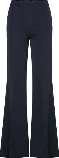 Mango Long Flared Trousers - Navy - 38