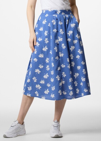 Seaside Key West Long Skirt W Indigo Flower 42 Kjoler Og Skjørt
