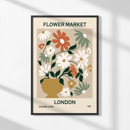 Plakat Blomstermarked Samling / Sett av 2 Plakat Blomstermarked Samling / Sett av 2