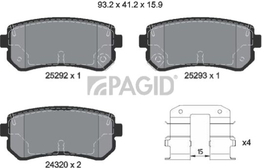 PAGID T2138N Bremseklosser