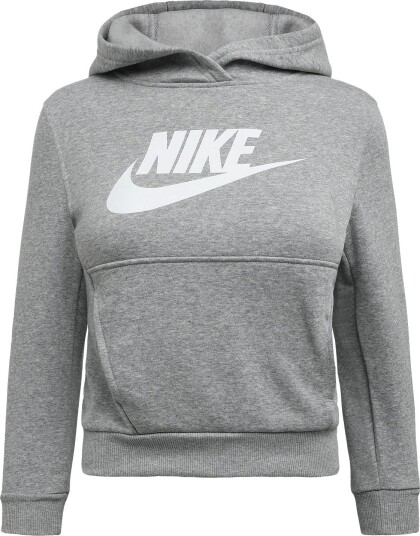 Nike K Nsw Club Flc Hdy Hbr DK GREY HEATHER/WHITE 137 147 Nike K Nsw Club Flc Hdy Hbr DK GREY HEATHER/WHITE 137 147