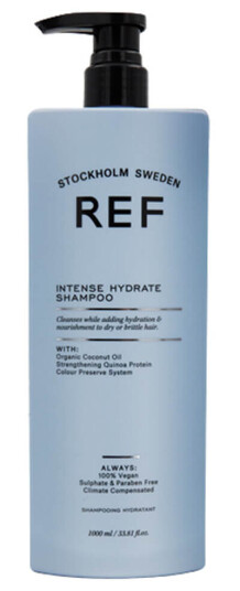 REF Intense Hydrate 1000 ml Fuktighetsgivende Sjampo for Farget og Krøllete Hår