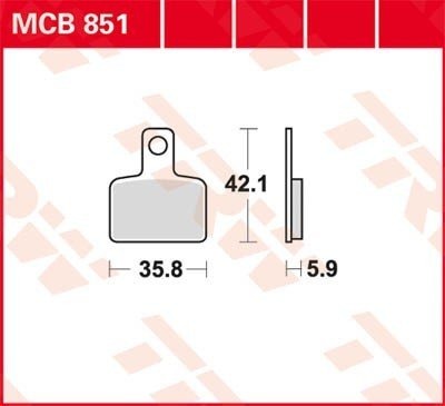 TRW MCB851 Bremseklosser