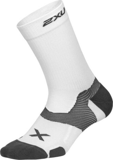 2XU Vectr Cushion Crew Socks White/Grey XL 2XU Vectr Cushion Crew Socks White/Grey XL
