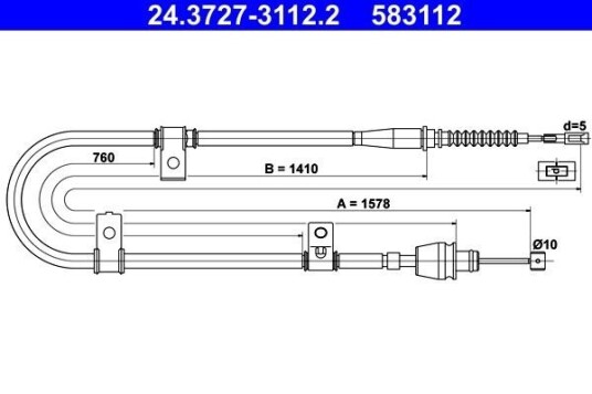 Bremsewire ATE 24.3727 3112.2