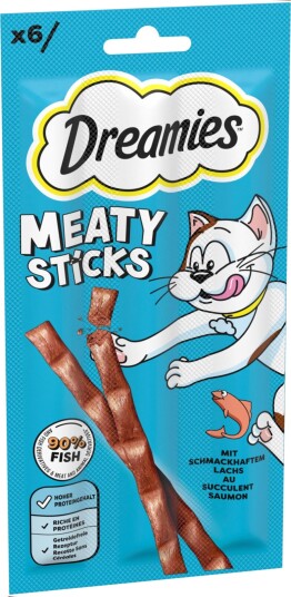 Dreamies Meaty Sticks Laks 6 X 5 G