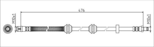 Bremseslange METZGER 4111788 Bremseslange METZGER 4111788
