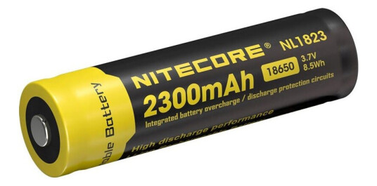Nitecore 18650 oppladbart batteri, NL1823 - 2300 mAh Nitecore 18650 oppladbart batteri, NL1823 - 2300 mAh