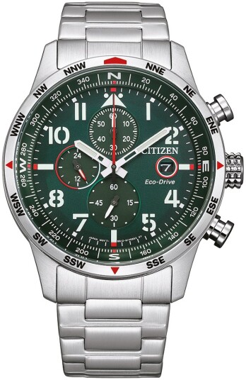 Citizen Herreklokke CA0791 81X Chrono Sport Grønn/Stål Ø43 mm