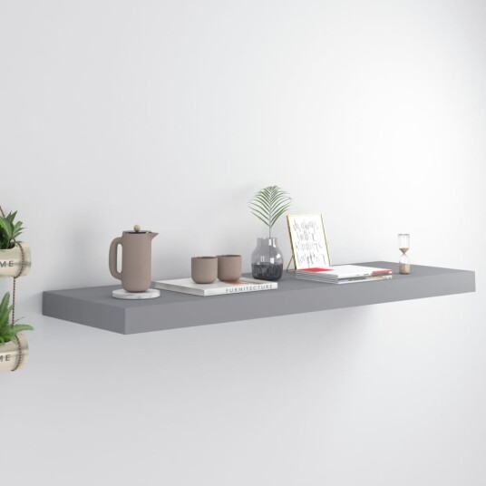 vidaXL Flytende vegghylle gr? 80x23,5x3,8 cm MDF