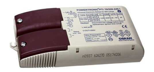 OSRAM Reaktor/Trafo PTI 70W Elektronisk Metallhalogen - 3359305 OSRAM Reaktor/Trafo PTI 70W Elektronisk Metallhalogen - 3359305