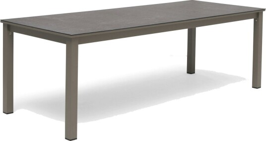 Hillerstorp Jet Set spisebord Aluminium/grå glass 90 x 220 cm Grå