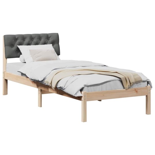  Sengestamme brun og mørkegrå 75 x 190 cm Heltre furu