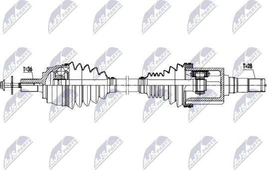 Nty Drivaksel NTY NPW VV 162