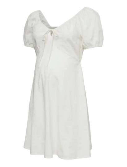Vero Moda Maternity Vmmjutty Ss Short Dress Wvn   White   S