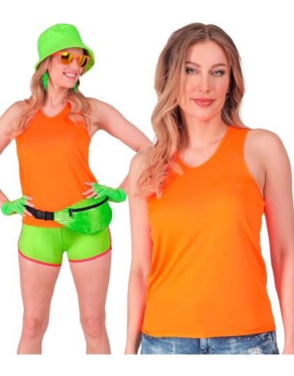 UV Neon Orange Tank Top til Dame UV Neon Orange Tank Top til Dame