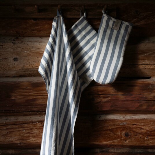 Gryteklut bred stripe blå/hvit Gryteklut bred stripe blå/hvit