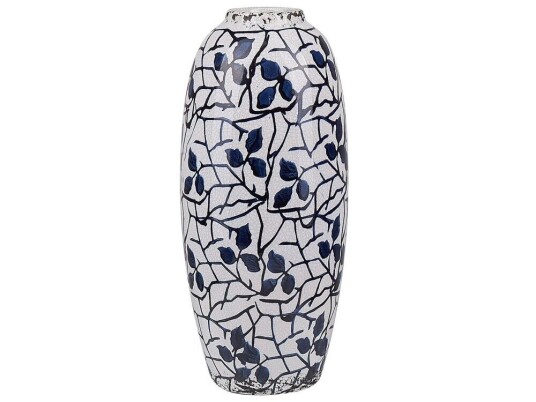 Beliani Vase 25 Cm Hvit/blå Mutilene