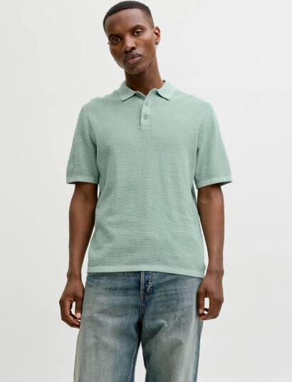 Jack & Jones Jjegeorge Knit Polo Ss Sn   Green   S
