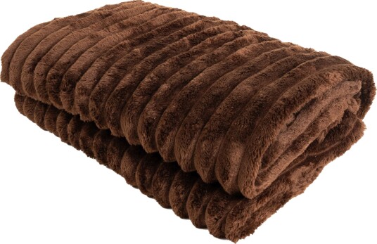 KMCarpets Stripe Pledd 130x170 Brun