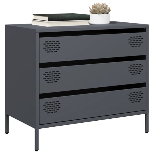 Skjenk antrasitt 68x39x58,5 cm kaldvalset stål 8721102930515