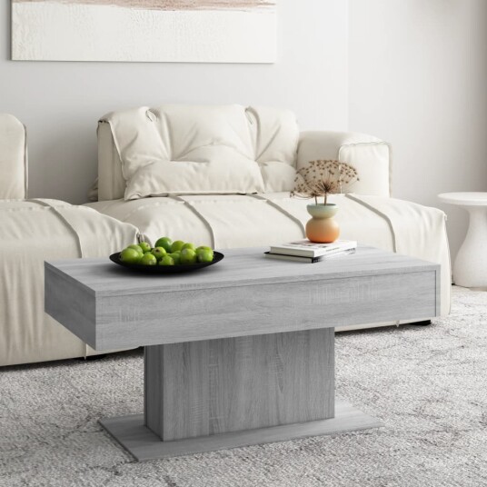 vidaXL Salongbord grå sonoma 96x50x45 cm konstruert tre