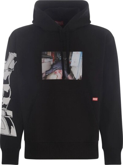 Diesel, Herre, Gensere & Hettegensere, Svart, XS,