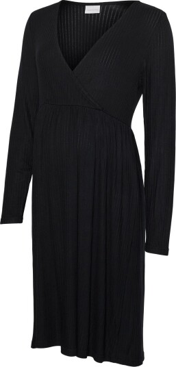 Mamalicious Mltrinity Tess Abk Ls Jrs Dress 2F Black L