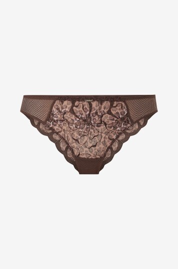 Chantelle   Dametruser Fleurs Tanga   Brun