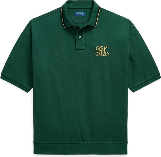 Polo Ralph Lauren Relaxed Fit Crest Mesh Polo Shirt MOSS AGATE M