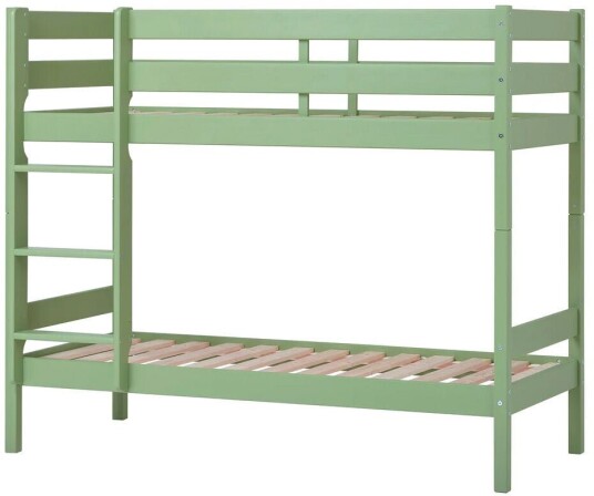 Hoppekids ECO Comfort køyeseng inkl. lamellbunn 70x160 cm, Pale Green   Unoliving